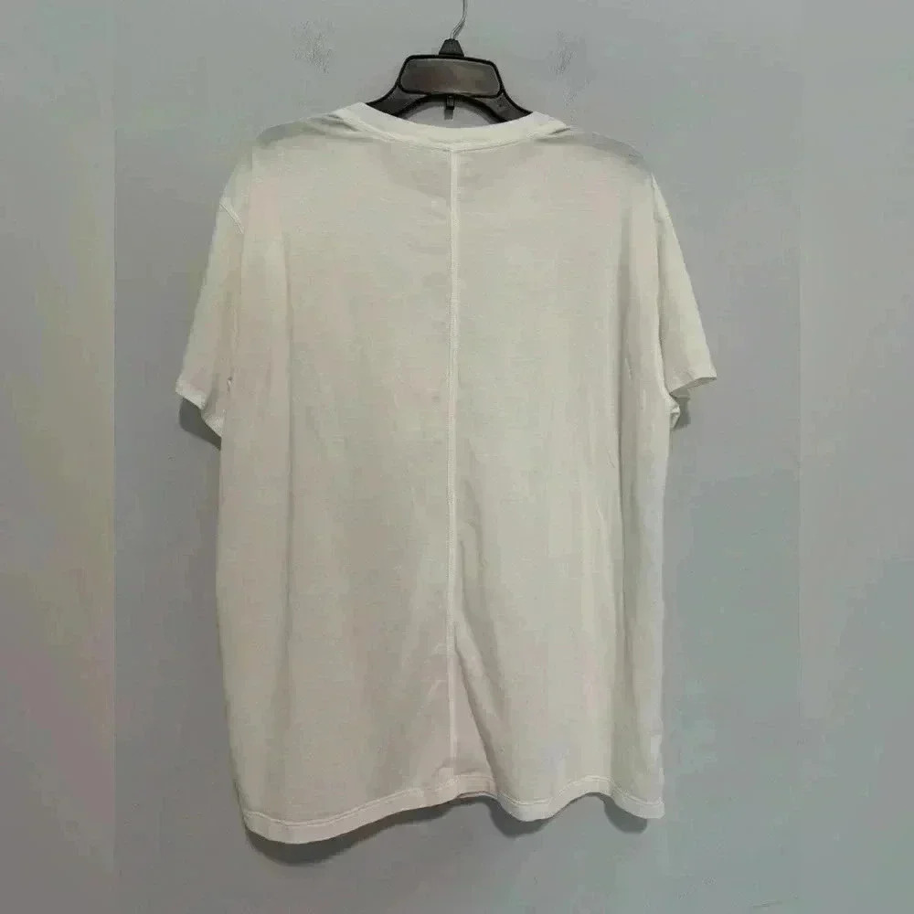 Lululemon  Short Sleeve Top Womens 10 White Top Fresh Athletic (pit-22'') - Picture 2 of 3